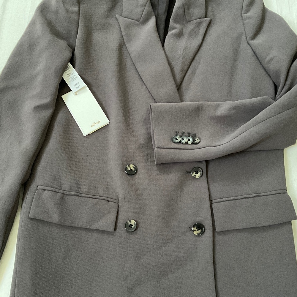 NWT ARITZIA Wilfred New Cherrelle Blazer XXS Gray - Picture 4 of 12